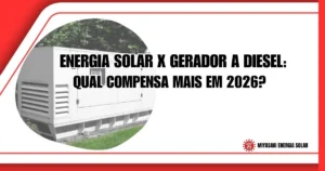 Energia Solar x Gerador a Diesel: Qual Compensa Mais em 2026?